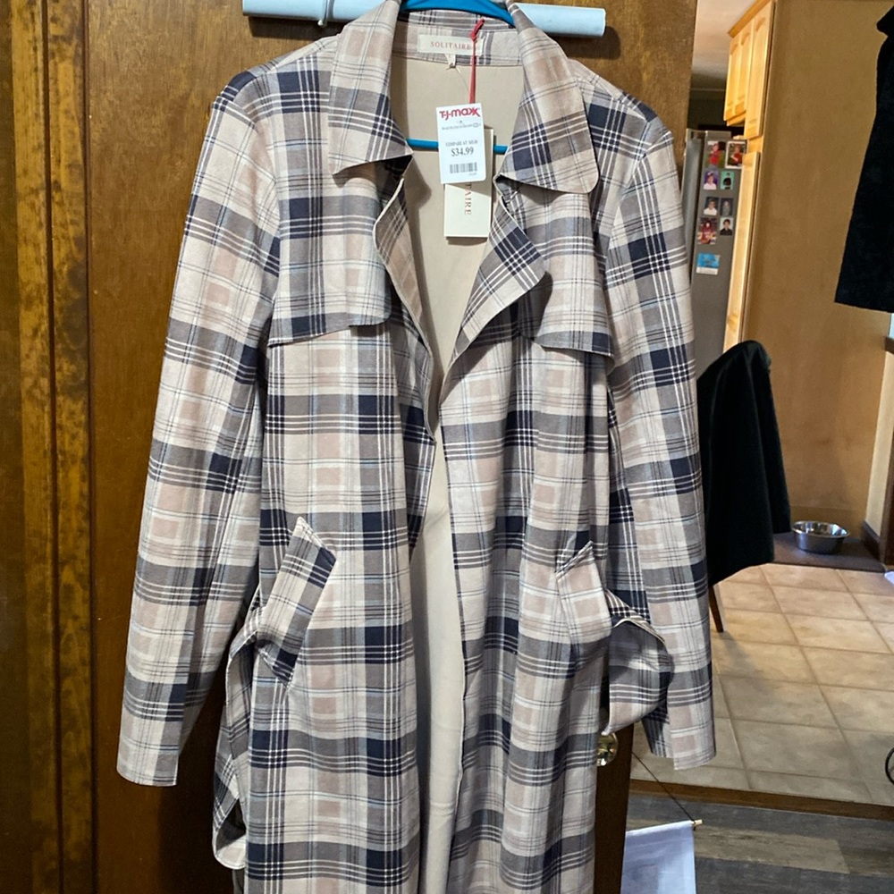 Lightweight Plaid Coat